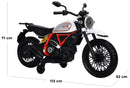 Moto Elettrica per Bambini 12V Ducati Scrambler Desert Bianca-5