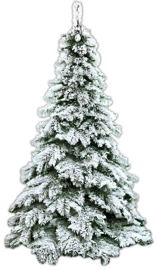 sconto Albero di Natale Artificiale Innevato Apertura Ramo/Ramo Montebianco Verde Varie Misure