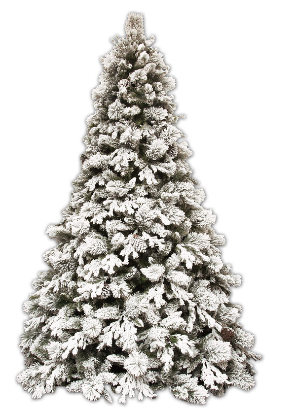 sconto Albero di Natale Artificiale Innevato Apertura ad Ombrello Nebraska Verde Varie Misure