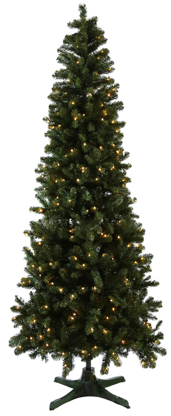 Albero di Natale Artificiale con LED Apertura ad Ombrello Kentucky Slim Verde Varie Misure online