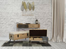 Pannello e Legno Foglie 75x2,5x87 cm in Ferro e MDF Oro e Argento-8