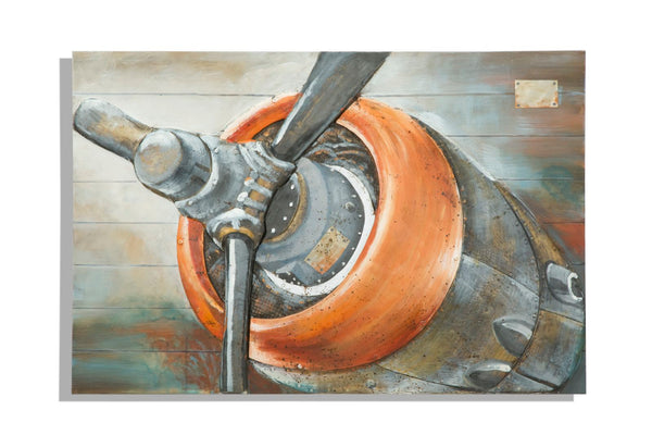 sconto Dipinto su Tela Aviator 120x3,7x80 cm in Alluminio Plastica e Canvas