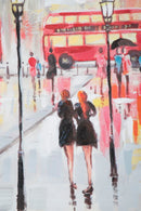 Dipinto su Tela Rain London 100x3x100 cm in Legno e canvas-2