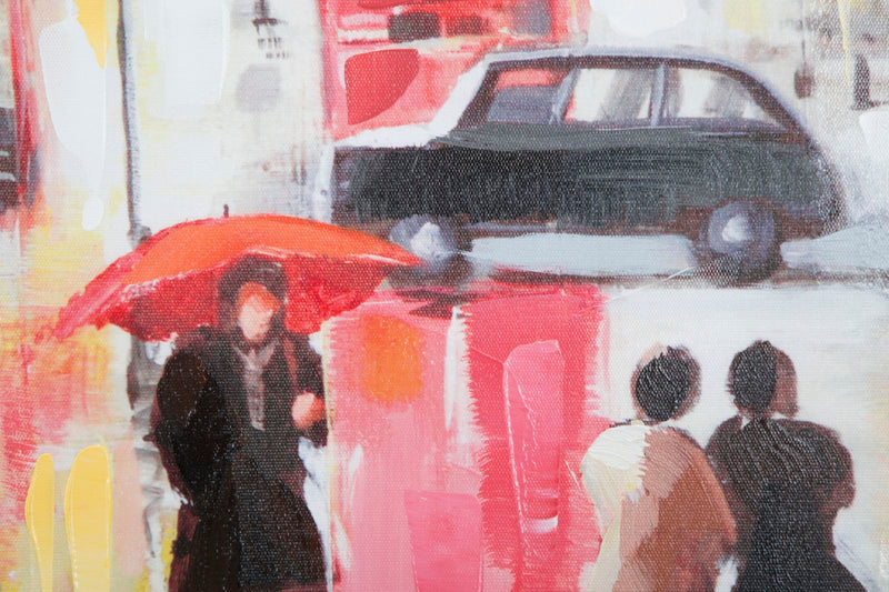 Dipinto su Tela Rain London 100x3x100 cm in Legno e canvas-3