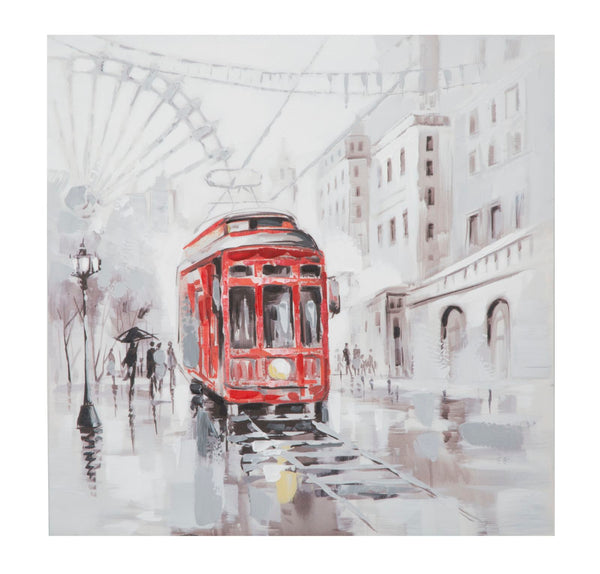 online Dipinto su Tela Tram 80x3x80 cm in Legno e canvas