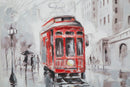 Dipinto su Tela Tram 80x3x80 cm in Legno e canvas-2
