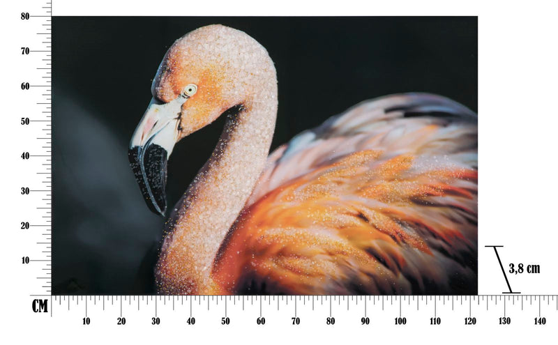 Stampa su Tela con Applicazioni Flamingo 120x3,8x80 cm in Legno e canvas-10