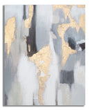 Dipinto su Tela Grey/Oro 80x2,8x100 cm in Legno di Pino e Canvas Multicolor-1