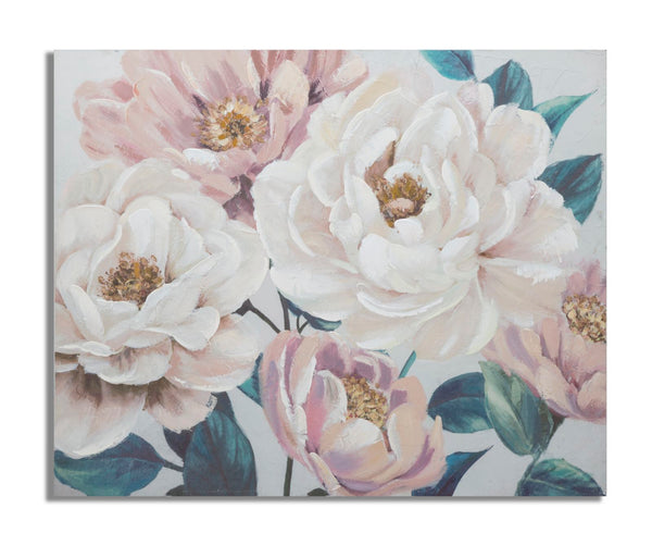 prezzo Dipinto su Tela Soft Flower 100x3,7x80 cm in Legno di Pino e Canvas Multicolor