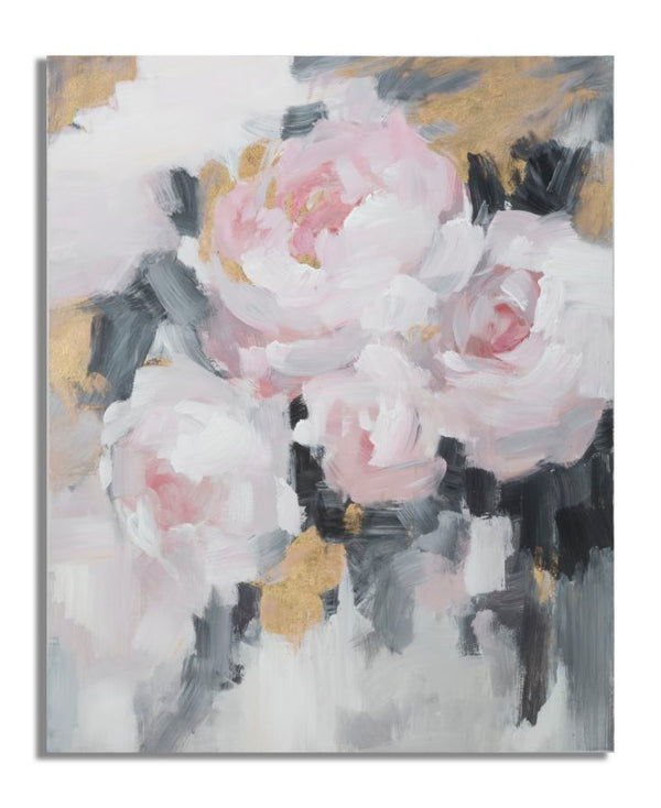 prezzo Dipinto su Tela Pink Flowy 80x3,7x100 cm in Legno di Pino e Canvas Multicolor