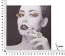 Stampa su Tela con Applicazioni Lady Dark 80x2,8x80 cm in Legno di Pino e Canvas Multicolor-7