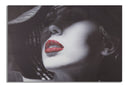 Stampa su Tela con Applicazioni Lady Lady Hat 120x3,8x80 cm in Legno di Pino e Canvas Multicolor-1