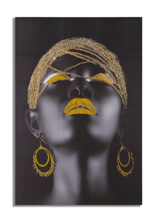 Stampa su Tela con Applicazioni Massai 80x3,8x120 cm in Legno di Pino e Canvas Multicolor online