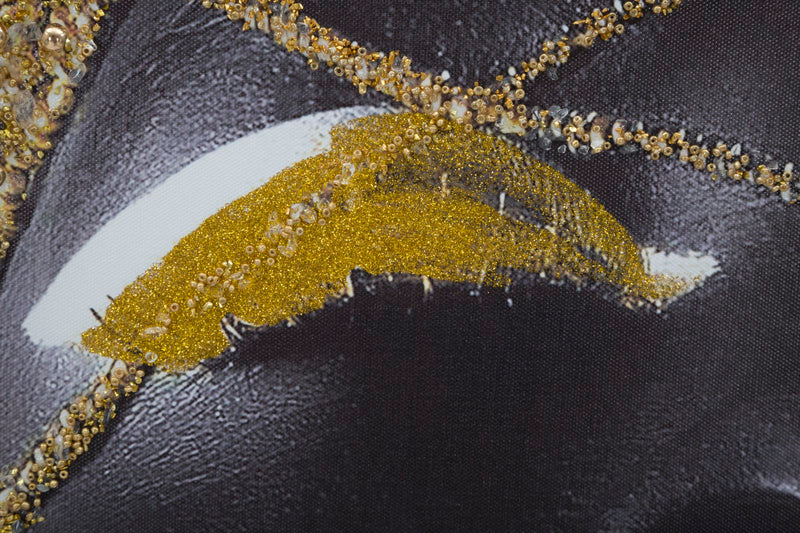 Stampa su Tela con Applicazioni Massai 80x3,8x120 cm in Legno di Pino e Canvas Multicolor-6