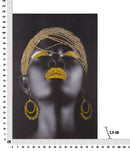 Stampa su Tela con Applicazioni Massai 80x3,8x120 cm in Legno di Pino e Canvas Multicolor-8