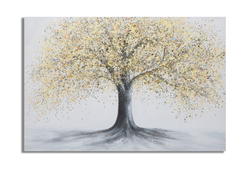 Dipinto su Tela Tree Simple 120x3,8x80 cm in Legno di Pino e Canvas Multicolor-1