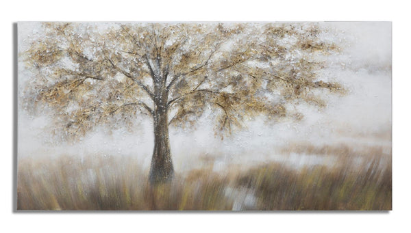 acquista Dipinto su Tela Tree Dark 140x3,8x70 cm in Legno di Pino e Canvas Multicolor