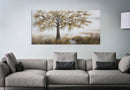 Dipinto su Tela Tree Dark 140x3,8x70 cm in Legno di Pino e Canvas Multicolor-5