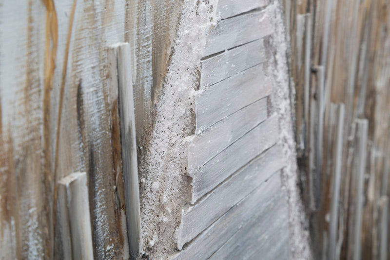 Dipinto su Tela Beach 100x3,8x100 cm in Legno di Pino e Canvas Multicolor-4