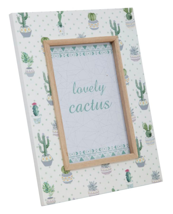 Cornice Cactus 22x1x27 cm MDF e Vetro Verde online