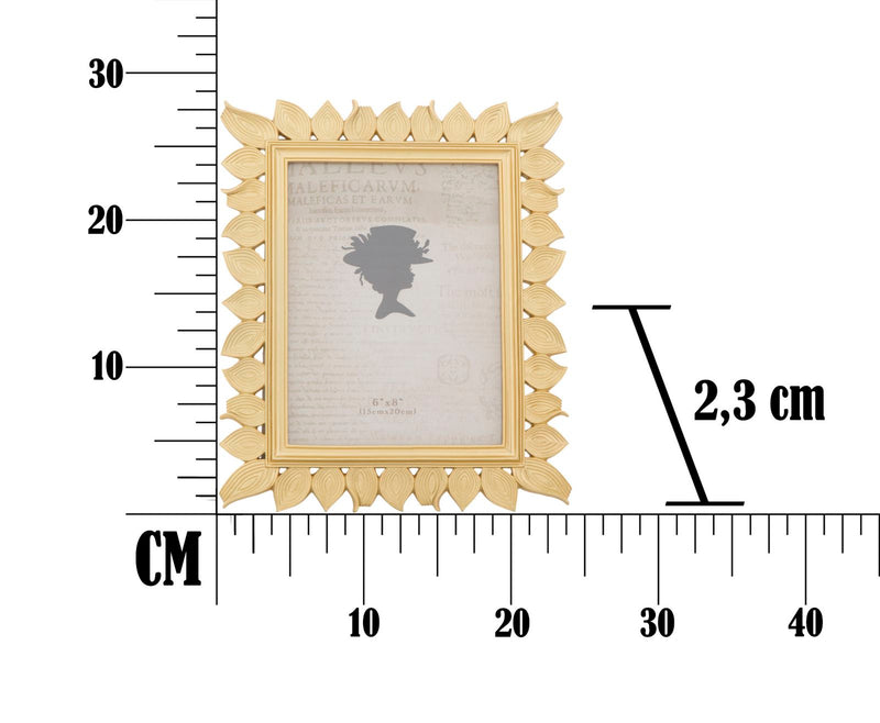 Cornice Leaf Glam 23,5x1,8x28,3 cm in Resina Oro-7
