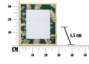 Cornice Glam Verde 28x1,5x33,5 cm in Ferro MDF e Vetro Verde e Oro-7