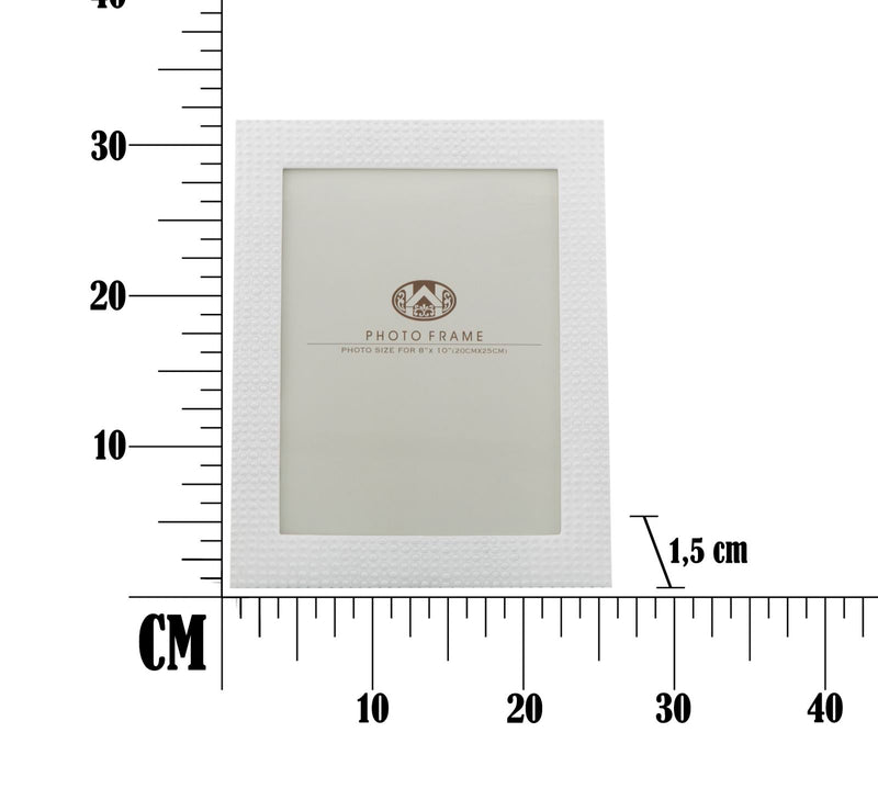 Cornice Cobble Glam 26x1,5x31,5 cm in Poliresina e Vetro Bianco-6