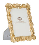 Cornice Old Leaf 20,5x2x26 cm in Poliresina e Vetro Oro-1