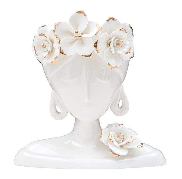 online Vaso Woman Young 21,7x14x21 cm Porcellana Bianco e Oro