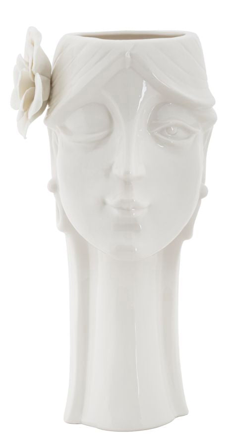 Vaso Woman 17,8x15,5x30,8 cm in Porcellana Bianco prezzo