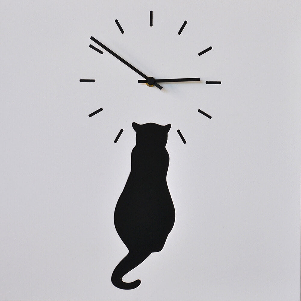 Orologio da Parete Quadrato 38,5X38,5Cm Pirondini Italia Cat Bianco e Gatto  Nero – acquista su Giordano Shop