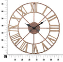 Orologio da Muro Plus Ø71,5x4 cm in Ferro e MDF Marrone-8