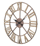 Orologio da Muro Plus Ø71,5x4 cm in Ferro e MDF Marrone-3