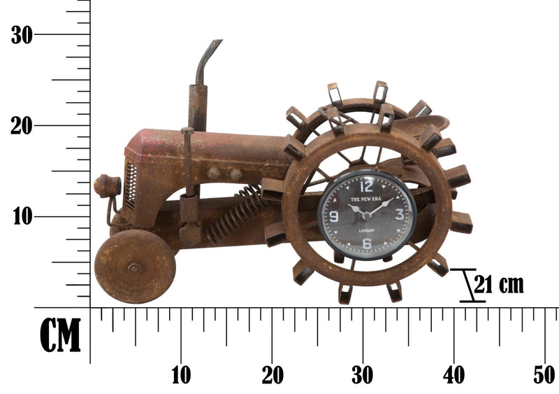 Orologio Trattore 43x20x23 cm in Ferro e MDF-10