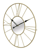 Orologio/Specchio Glam Stick Ø80x6 cm in Ferro Oro e Nero-3