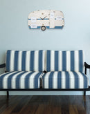 Orologio da Muro Roulotte 79x3,50x46,50 cm in Ferro Bianco e Blu-10