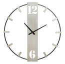 Orologio da Muro Argentoy 61x4,5x63 cm in Ferro Nero e Argento-1