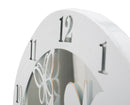 Orologio da Muro Bianco Butterfly Ø55x4,5 cm in Ferro MDF e Specchio Bianco-4