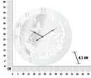 Orologio da Muro Bianco Butterfly Ø55x4,5 cm in Ferro MDF e Specchio Bianco-6