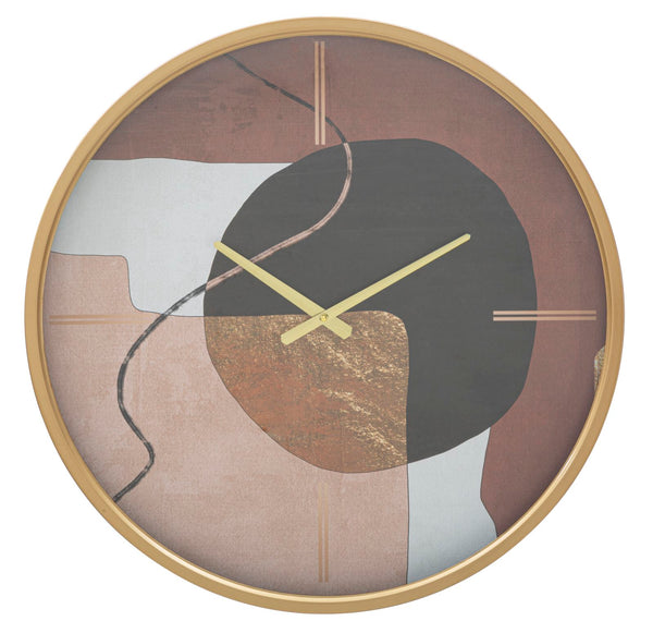 Orologio da Muro Art Red Ø60x6 cm in Ferro MDF e Vetro Multicolor sconto
