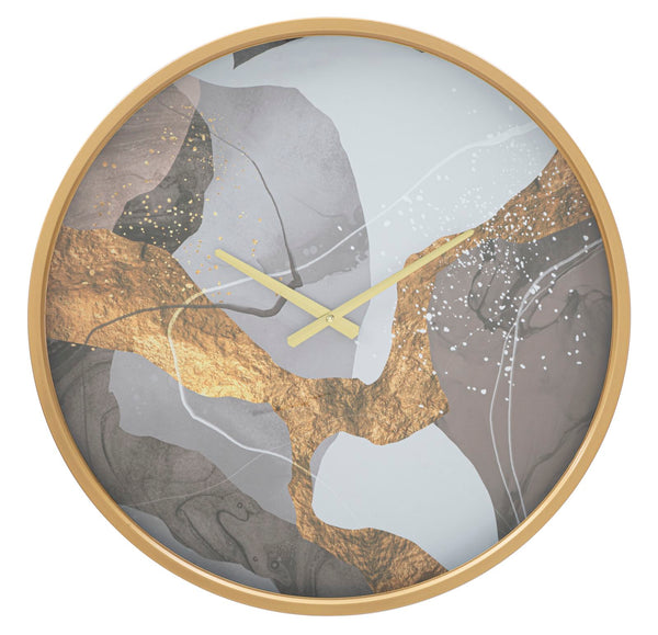 Orologio da Muro Art Grey Ø60x6 cm in Ferro MDF e Vetro Multicolor online