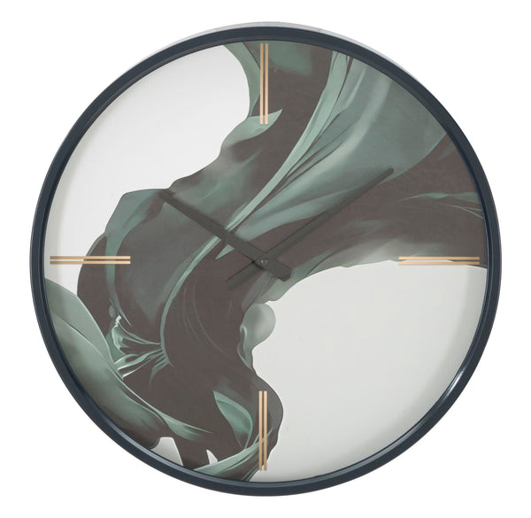 Orologio da Muro Green 50x5,5 cm in Ferro MDF e Vetro Verde sconto