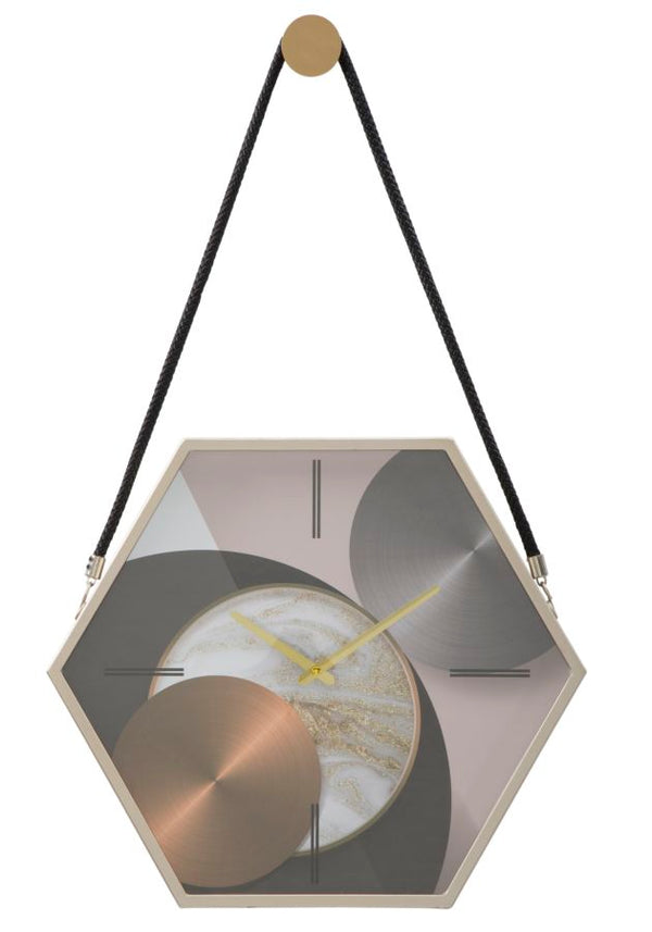 acquista Orologio da Muro Blis 45x5,5x39 cm in Ferro MDF e Vetro Multicolor