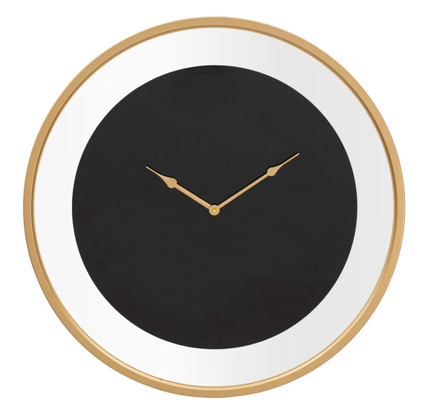 online Orologio da Muro Fashion Ø60x5 cm in Ferro e Vetro Oro e Nero