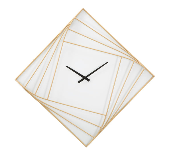 Orologio da Muro Oroy Line 85x6x85 cm in Ferro e Plastica Oro sconto