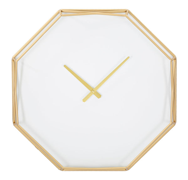 sconto Orologio da Muro Oroy Octagonal 56x6,5x56 cm in Ferro e Plastica Oro