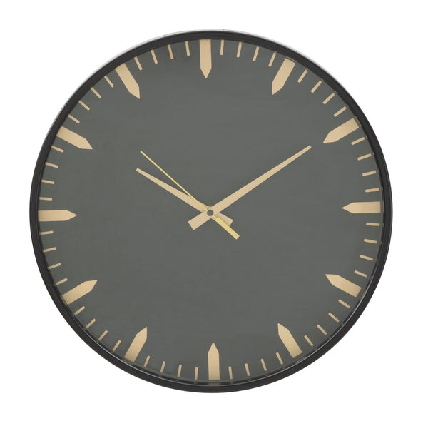 Orologio da Muro Glam Elegant Ø40x6 cm in Ferro MDF e Vetro Oro e Nero prezzo