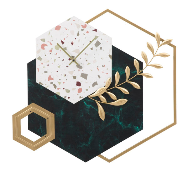 Orologio da Muro Hexagon 62x4,5x62 cm in Ferro e MDF Multicolor acquista