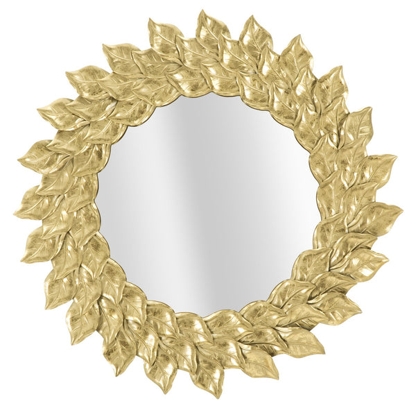 sconto Specchio da Muro Glam Petal Ø73x5 cm in Ferro Oro