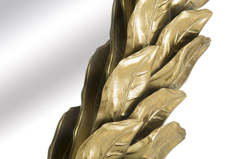 Specchio da Muro Glam Petal Ø73x5 cm in Ferro Oro-3